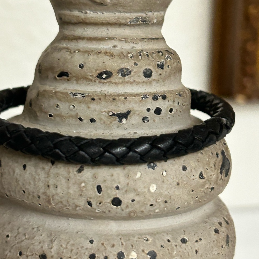 Men’s black leather Bracelet